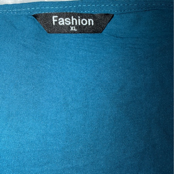 Teal Wide-Leg Jumpsuit - Picture 9 of 13